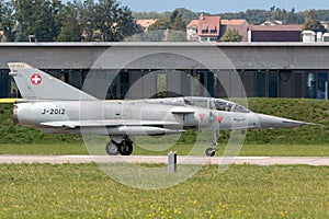 Former Swiss Air Force Dassault Mirage III fighter aircraft J-2012 HB-RDF