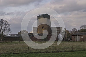 Former windmill in little village Beek