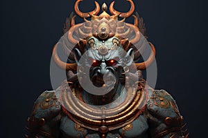 Formidable Ravana indian demon. Generate AI