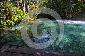 The Formiga ant river. Crystal clear turquoise water. An attraction of Jalapao, Brazil.