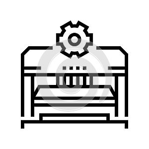 forming and punching parts car line icon vector illustration