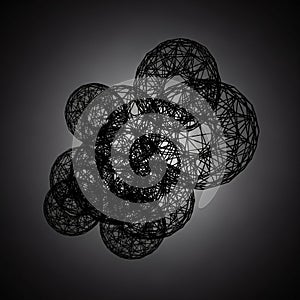 Forming a visually intricate pattern of overlapping circles and