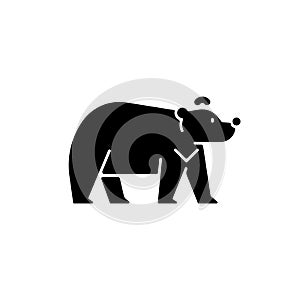 Formosan bear black glyph icon