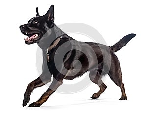 formosan mountain dog running isolated background