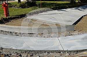 Forms for concrete sidewalks