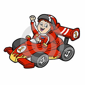 Formula 1 - car cartoon - car racing