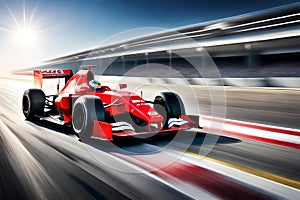 Formula 1 race car on track.