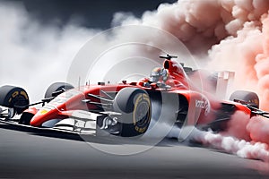 Formula 1 race car on track.