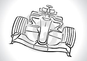 Formula 1 Racing Car Vector