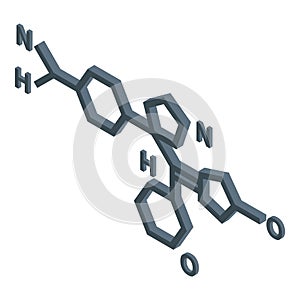 Formula antibiotic resistance icon, isometric style photo