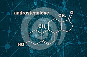 Formula hormone androstenolone. photo