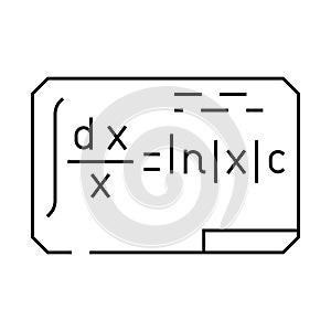 formula math science education line icon vector illustration