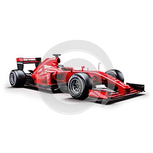 Formula one car isolated on white created with Generative AI. Modern racing car.