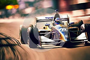 Formula One Racing competitions and race car with pilot, generative ai