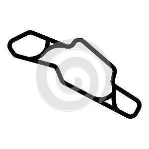 Formula race track icon outline vector. Start circuit