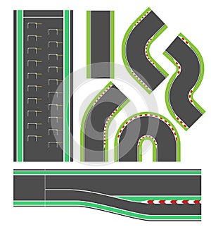 Formula race track line set