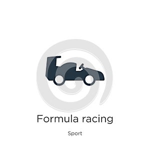 Formula racing icon vector. Trendy flat formula racing icon from sport collection isolated on white background. Vector