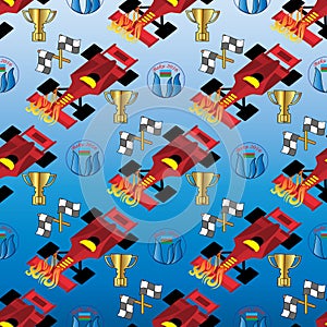 Formula1. Baku 2016 . Seamless pattern.