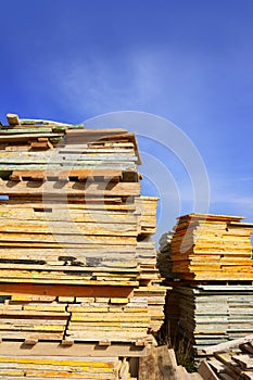 Formwork shuttering wood board stacked photo