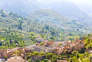 Fornalutx village in Majorca Balearic island