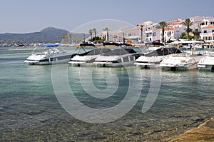 Fornells spanish harbor