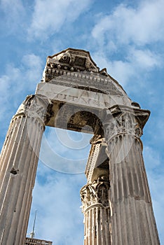 Foro romano, antique building in Rom, Italy