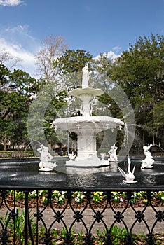 Forsyth Park in the historic district of Savannah Georgia