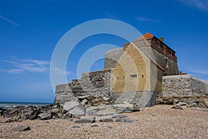 Fort Ambleteuse in Ambleteuse, Landscapes with blue sky in france