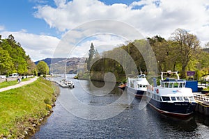 Fort Augustus Scotland UK where the Caledonian canal meets Loch ness