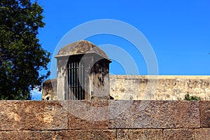 Fort battlement with corner doom