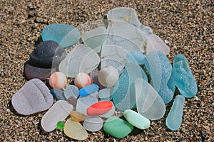 Fort Bragg California Sea Glass Marbles