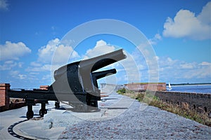 Fort Clinch located on a peninsula near the northernmost point of Amelia Island, along the Amelia River.