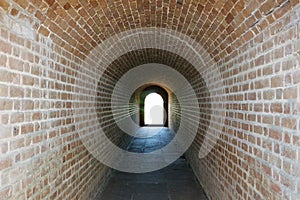 Fort Clinch located on a peninsula near the northernmost point of Amelia Island, along the Amelia River.