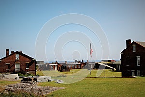 Fort Clinch located on a peninsula near the northernmost point of Amelia Island, along the Amelia River.