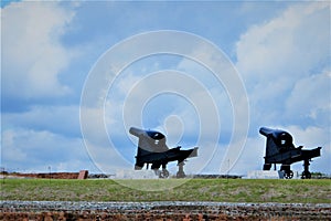 Fort Clinch located on a peninsula near the northernmost point of Amelia Island, along the Amelia River.