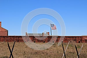 Fort Clinch located on a peninsula near the northernmost point of Amelia Island, along the Amelia River.