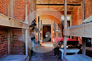 Fort Clinch located on a peninsula near the northernmost point of Amelia Island, along the Amelia River.