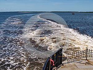 Fort Fisher Ferry Wake