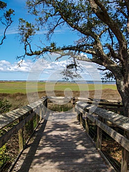 Boardwalk over Marsh at Fort Fisher State Historic Site