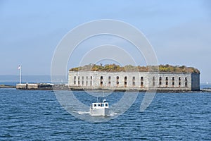 Fort Gorges in Casco Bay near Portland, Maine