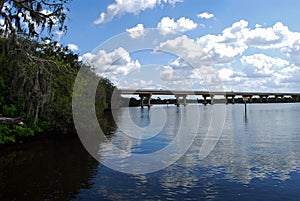 Fort hamer bridge over manatee river in Florida