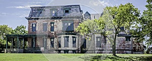 Fort Hancock Dilapidated Building Panorama