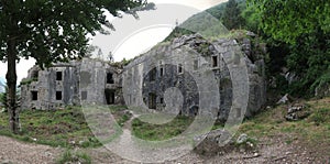 Fort Hermann from the First World War at the BavÃÂ¡ica Valley in the Julian Alps photo