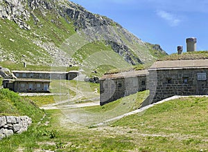 Fort Hospiz St. Gotthard Pass Armeebezeichnung ÃÂ«Hospizwerk San GottardoÃÂ» B 9477 or Forte Ospizio San Gottardo in the Swiss Alps photo