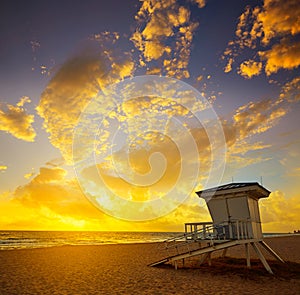 Fort Lauderdale beach sunrise Florida US