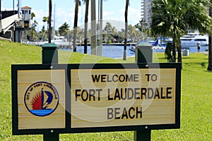 Fort Lauderdale Beach Welcome Sign