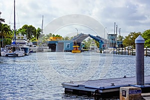 Fort Lauderdale - December 11, 2019: Cityscape view of the popular Las Olas Riverwalk downtown district