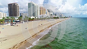 Fort Lauderdale, Drone View, Lauderdale Beach, Florida, Atlantic Ocean