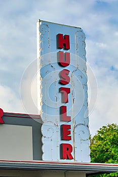 Fort Lauderdale, FL - February 24, 2016: Hustler entrance sign