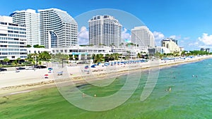 Fort Lauderdale, Florida, Lauderdale Beach, Atlantic Ocean, Drone View